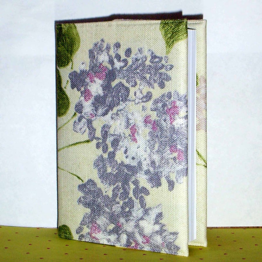 Covered notebook - pretty pale lilac floral