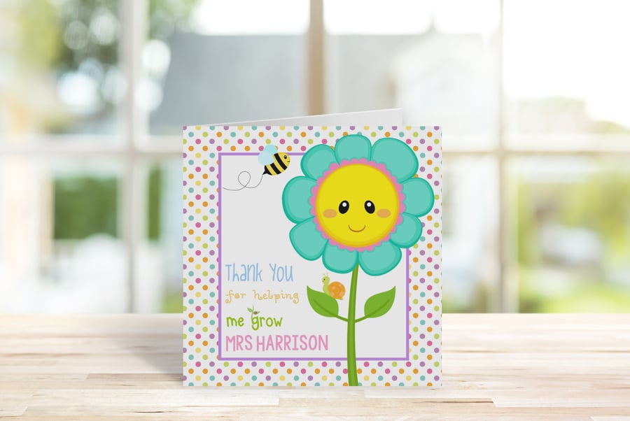 Personalised Thank You Teacher Cards - various designs