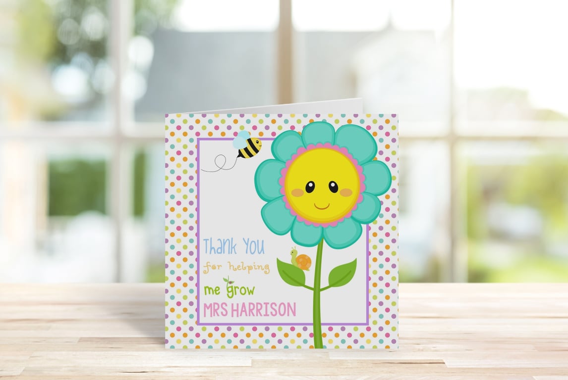 Personalised Thank You Teacher Cards - various designs
