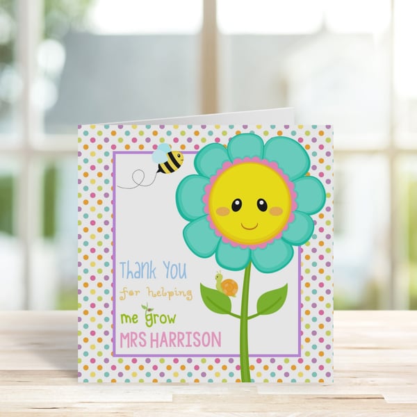 Personalised Thank You Teacher Cards - various designs
