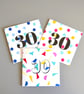 Colourful 50th Birthday Card for Her -50 -Fifty - Fiftieth Birthday Card - Image 5