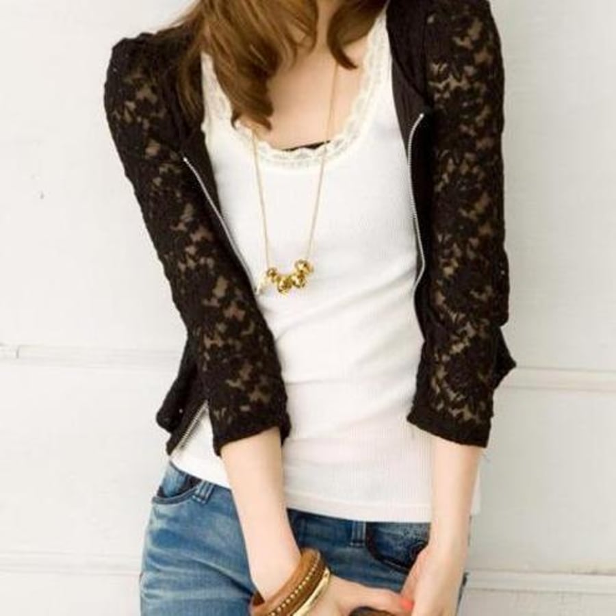 Cropped Lace Jacket