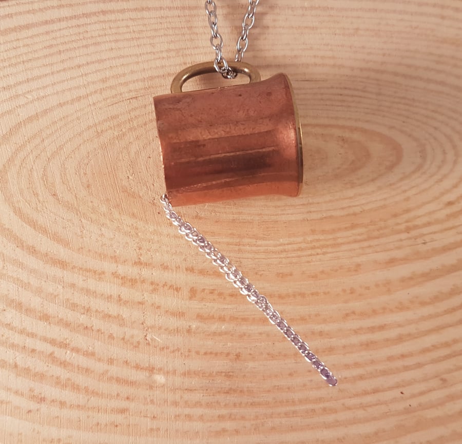 Upcycled Copper Pouring Mug Necklace