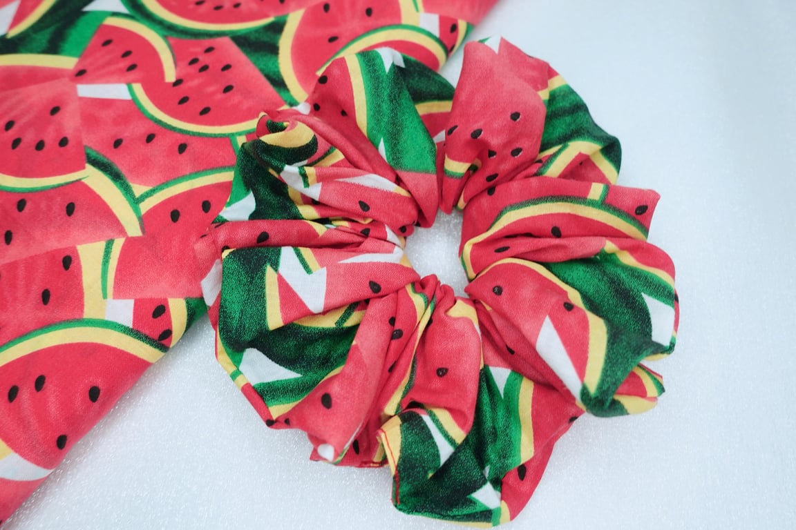 Tropical Summer Fun Watermelon Scrunchies, XXL Scrunchies