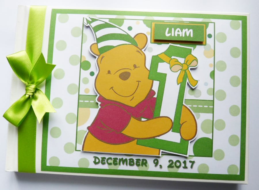 Personalised Winnie the Pooh Birthday Guest Book