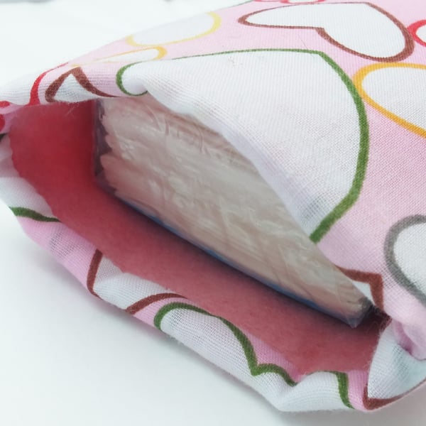 Heart Design Glasses Case Pouch or Tissue Cosy