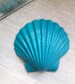 Snowdrops handpainted king scallop shell trinket dish - Image 5