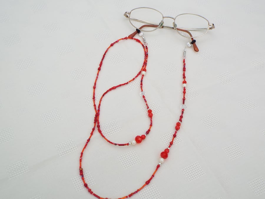 Red Sunglasses or Glasses Chain