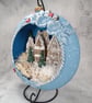 Handmade Christmas Bauble - Winter Village Scene with LED Lights.(B) - Image 2