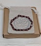 Strawberry quartz and garnet gemstone stretch bracelet  - Image 9