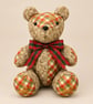 Custom Handmade Seasonal Teddy Bear - Christmas Highland Cow Bear with Bow