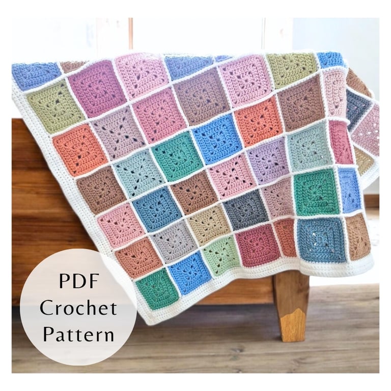 Crochet Blanket Pattern - Stash Busting Scrap Yarn Project