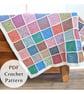 Crochet Blanket Pattern - Stash Busting Scrap Yarn Project