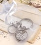 Copper Wedding Anniversary Gift for Husband - Handmade Steampunk Keychain - Image 3