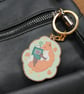 Reading Fox Keyring: 2" Wooden Bag Charm - Image 3