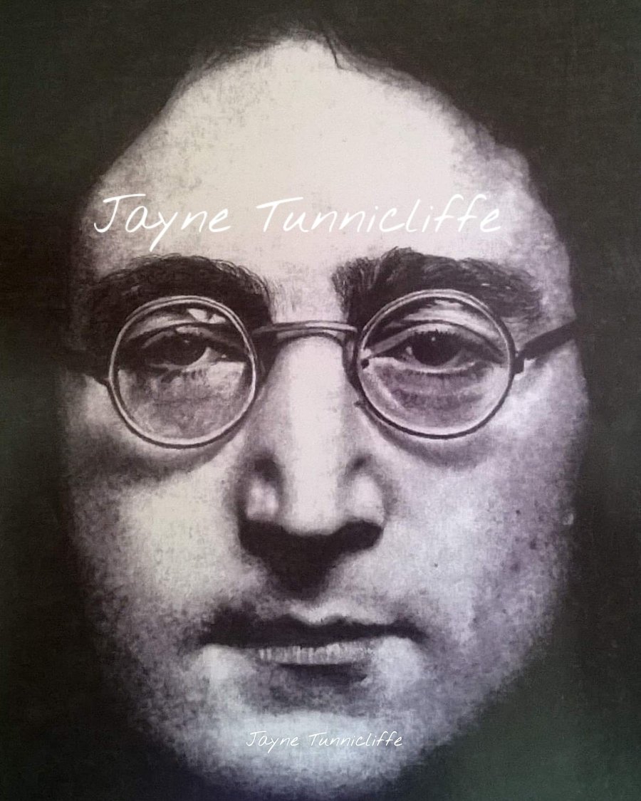 John Lennon 11 x 8 inches  black and white art print