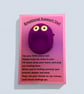 Deep Violet Emotional Support Owl, Pocket Worry Stone Keepsake Gift - Image 2