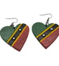 St Kitts and Nevis flag earrings, love Saint kitts and Nevis,loveheart jewellery - Image 3