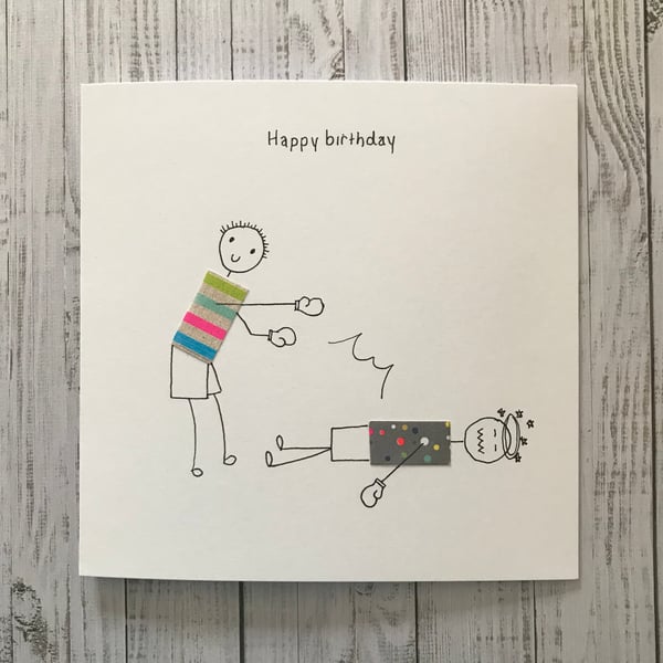 Boxing card, Boxer card, Personalised