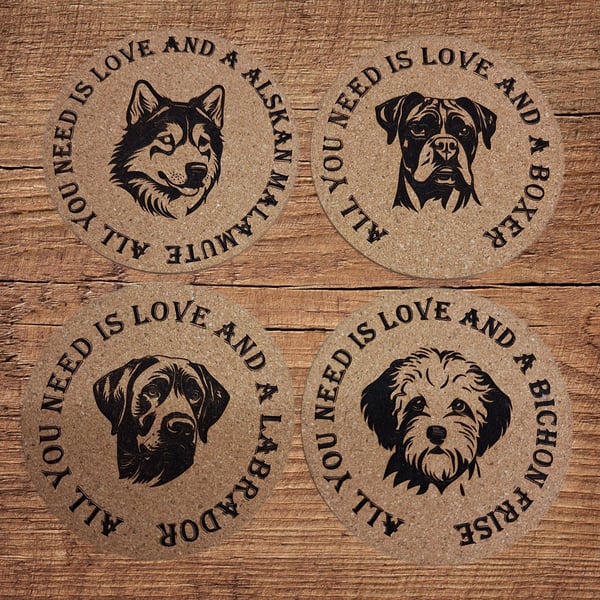 Dog themed coasters x1