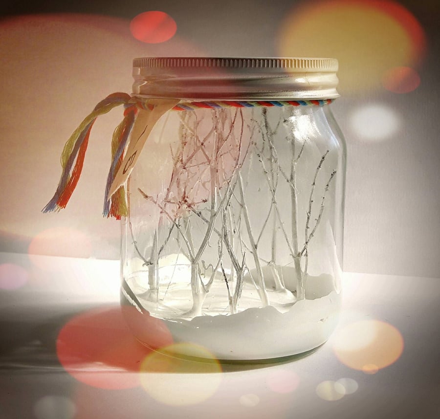 Tiny Forest Jar, Magical Miniature Woodland Terrarium, Christmas Diorama