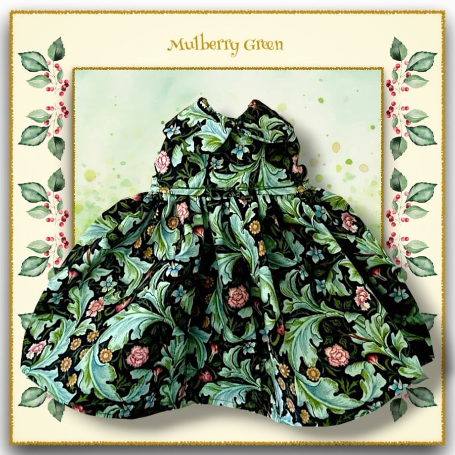 Olive Green William Morris Dress 
