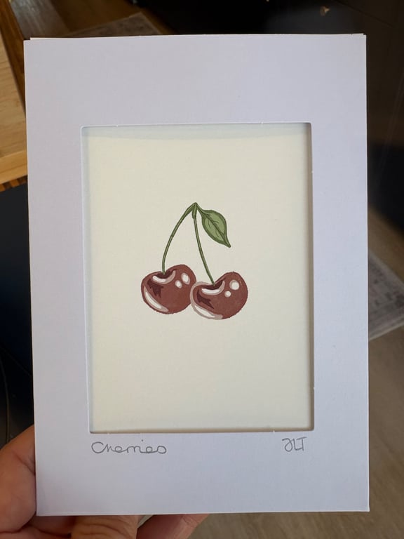 Cherry Art Print Card - Framable Gift