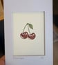 Cherry Art Print Card - Framable Gift - Image 1