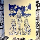 Wolfsbane riso print