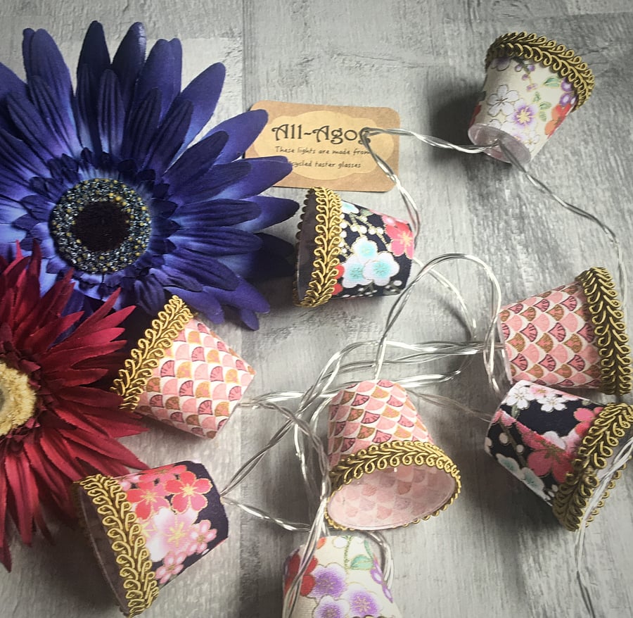 Mini Lampshade Fairy Lights - Oriental Blossoms