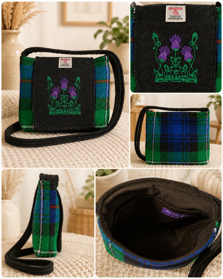 Harris tweed Mackenzie tartan Crossbody Bag