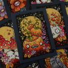 demonic pumpkin pile - original aceo illustration