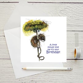 Mouse Birthday Card