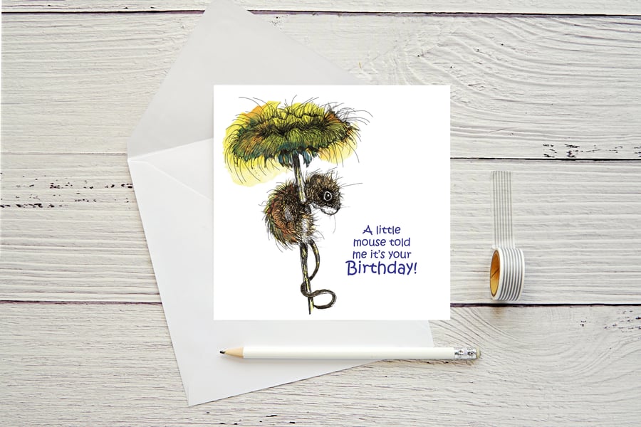 Mouse Birthday Card