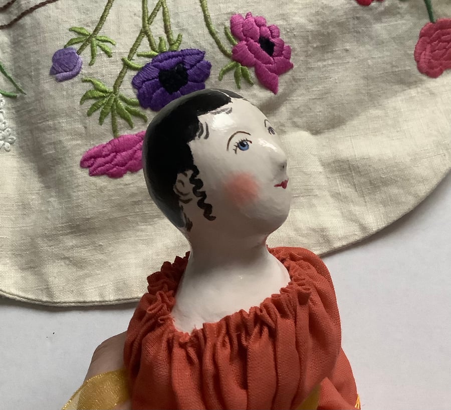 Handmade Victorian-style doll