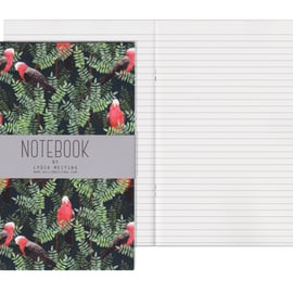 Lined Pages A5 Notebook - Galah Red