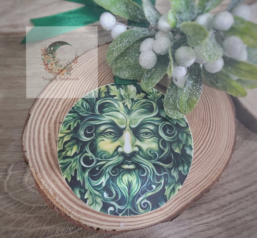 The green man Holly King bauble 