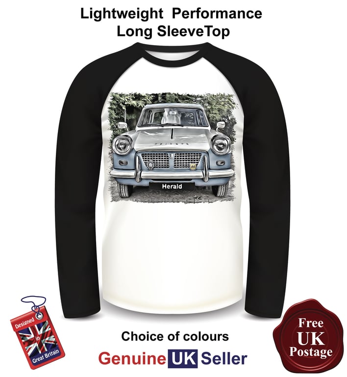 Triumph Herald, Triumph Mens Long sleeve T Shirt, Triumph Herald Top