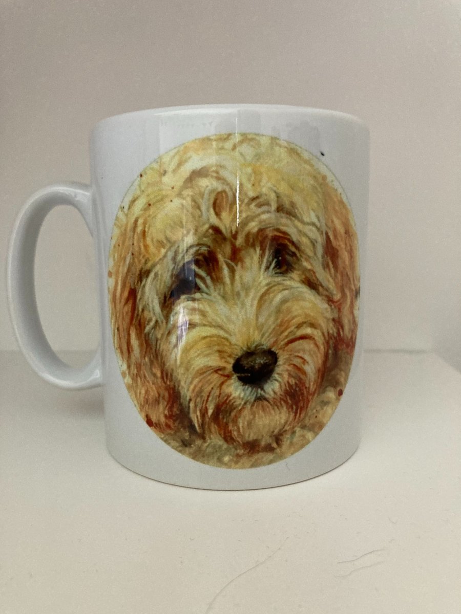 Cockapoo Round design  Mug ,coffee mug ,dog design. Free P&P
