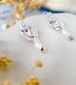 Recycled Silver Flower Drop Earrings - Bleeding Heart - Image 3