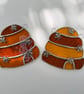 Stained Glass Beehive Suncatcher - Handmade Window Decoration - Mini Bee Cluster