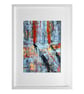 'Red Monoliths' Original A4 Framed Painting - Image 1