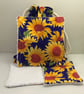 Gorgeous sunflower gift set, wash-bag,face mitt and eye pads. - Image 3