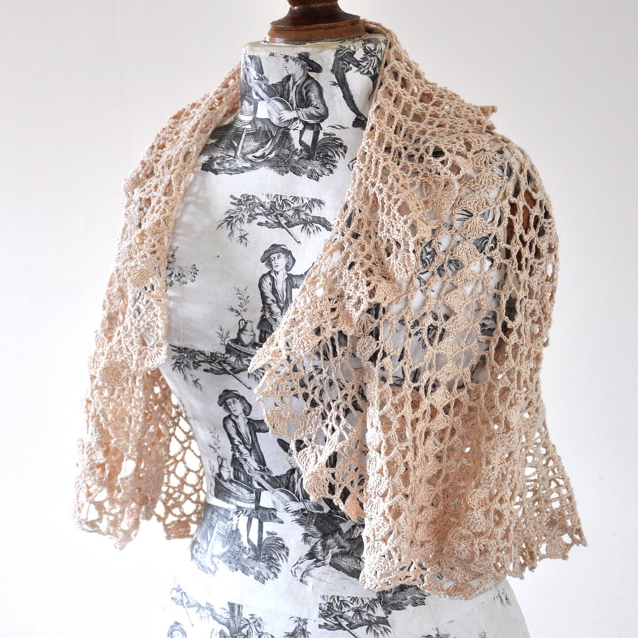 Summer Wedding Lace Crochet Shrug - MADE TO ORDER