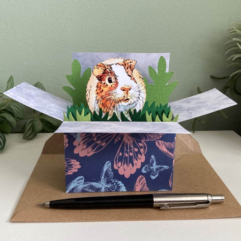 Guinea Pig Card; Personalised, Birthday or Blank. Gift card for Guineapig lover 