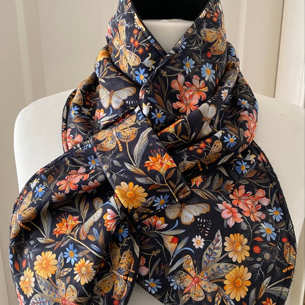 Neck warmer Scarf - neck gaiter - cowl - snood - Fleece Lined - Adult size 