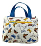 Large wash bag in butterfly print, toiletries bag with handles and pocket. - Image 1