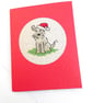 5 Mini Schnauzer.Jack Russell.Boarder. Fox Terriers Christmas Cross Stitch Cards - Image 1