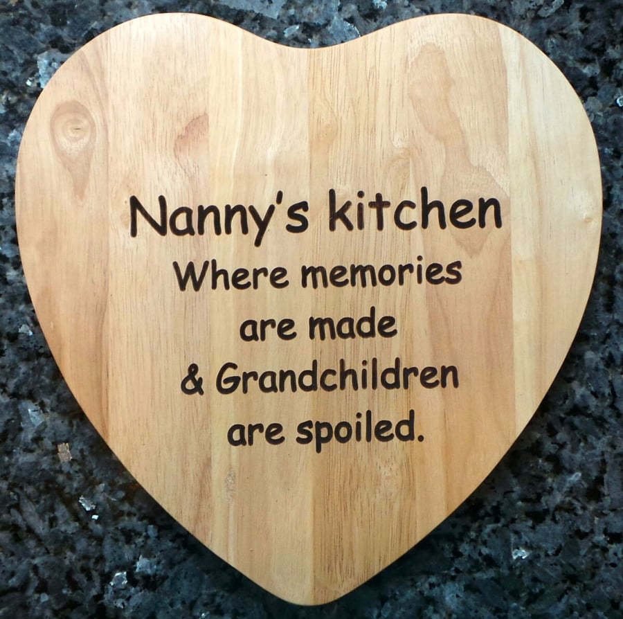 Large Heart Chopping Board ( Personalised )