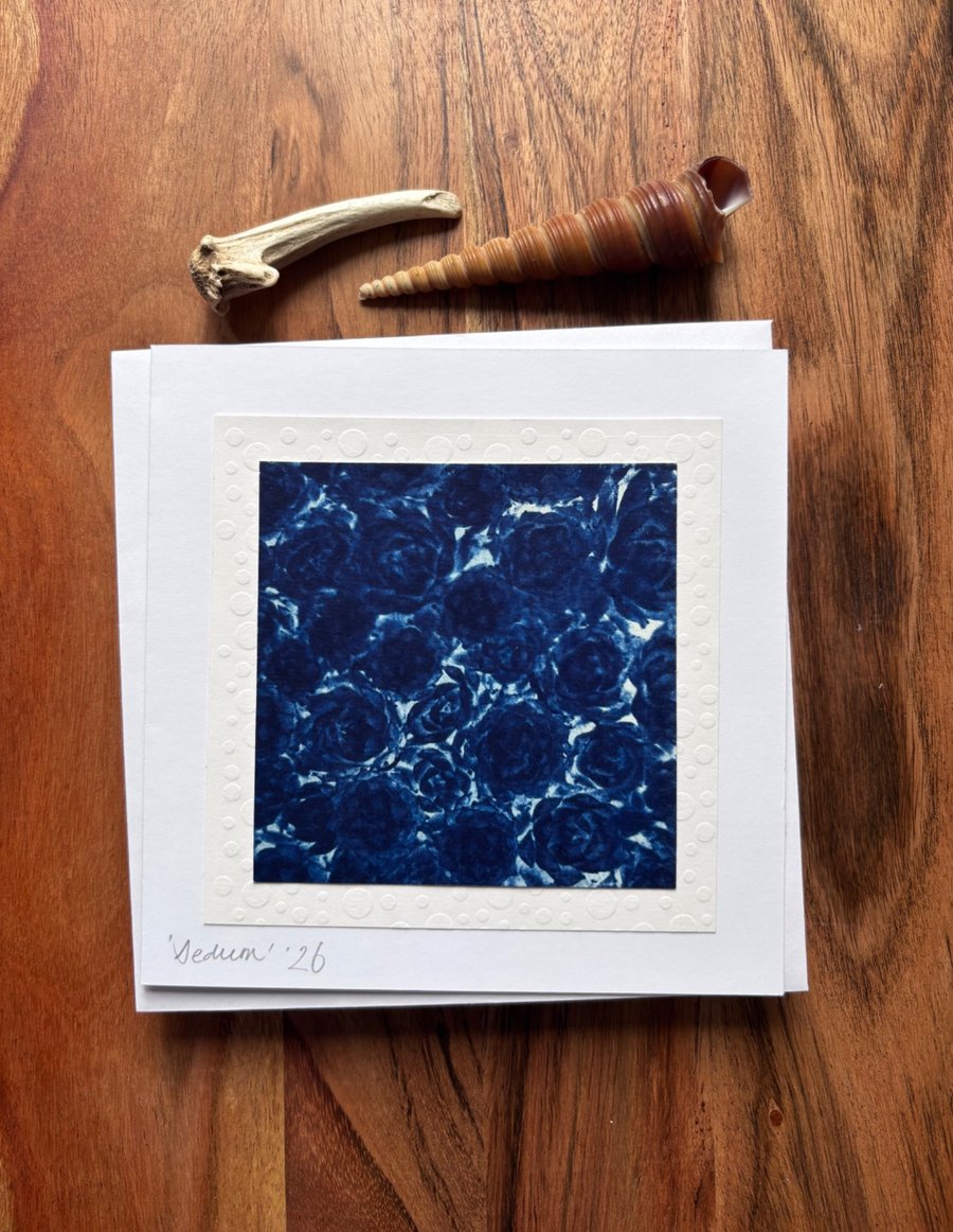 Sedum - Cyanotype Card with envelope